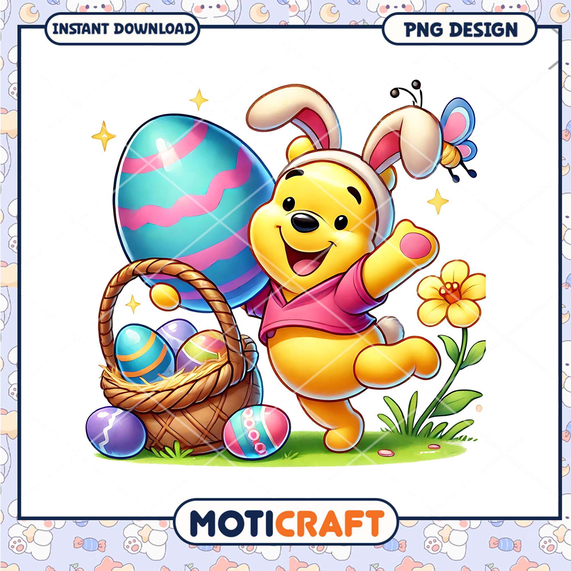Easter Winnie the Pooh PNG Design Easter Winnie the Pooh PNG Design