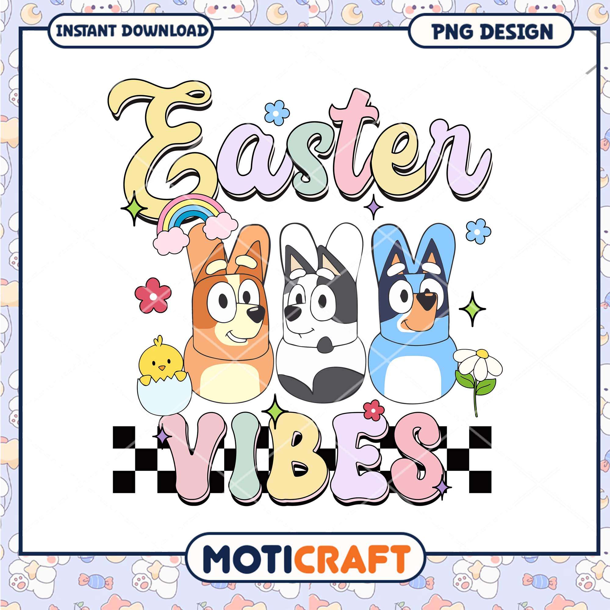 Easter Vibes Cute Dog Themed PNG Design Download Easter Vibes Cute Dog Themed PNG Design Download