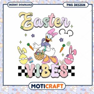 Easter Vibes PNG Daisy Duck Design