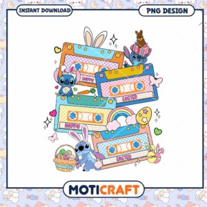 Easter Stitch PNG Clipart Cassette Tape Design