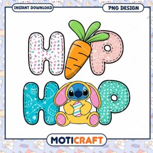 Easter Stitch Hop PNG Design