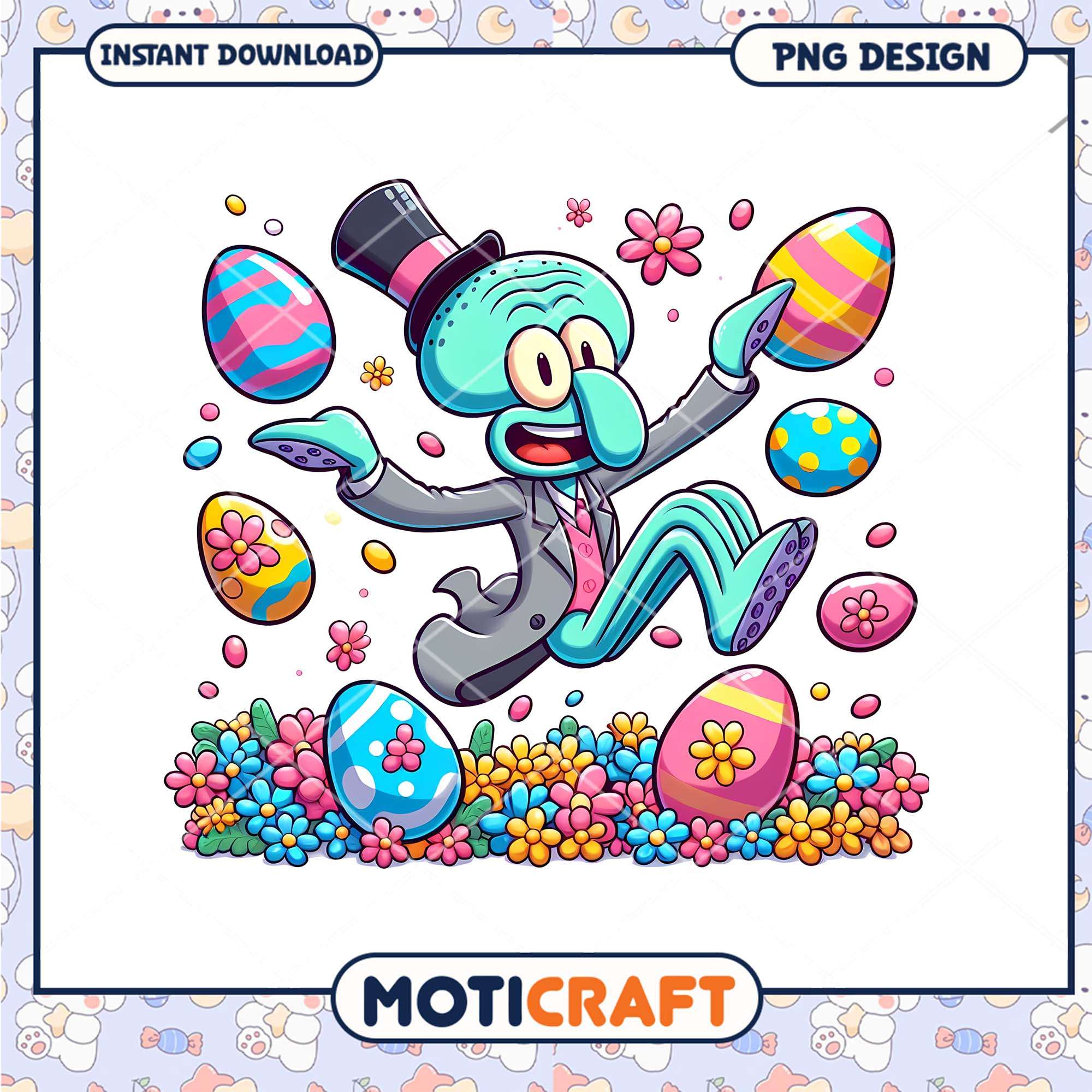 Easter Squidward PNG Instant Download Easter Squidward PNG Instant Download