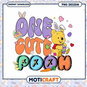 Easter Pooh PNG Design Instant Download