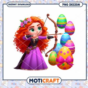 Easter Princess PNG Cute Archer Girl