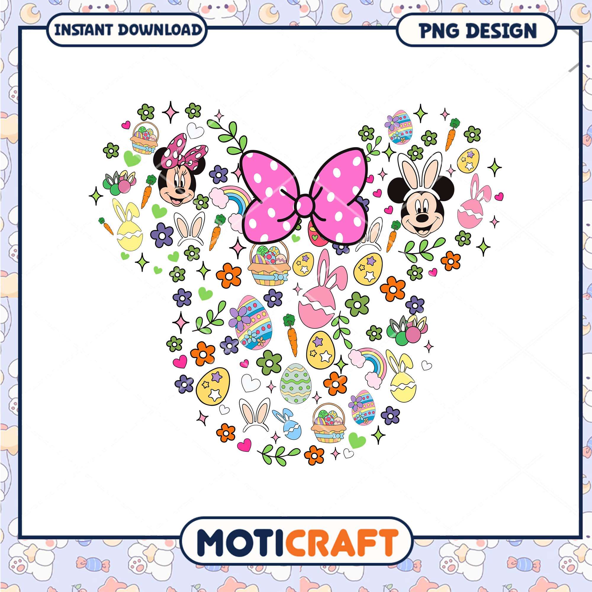 Easter Minnie Mouse PNG Design Easter Minnie Mouse PNG Design