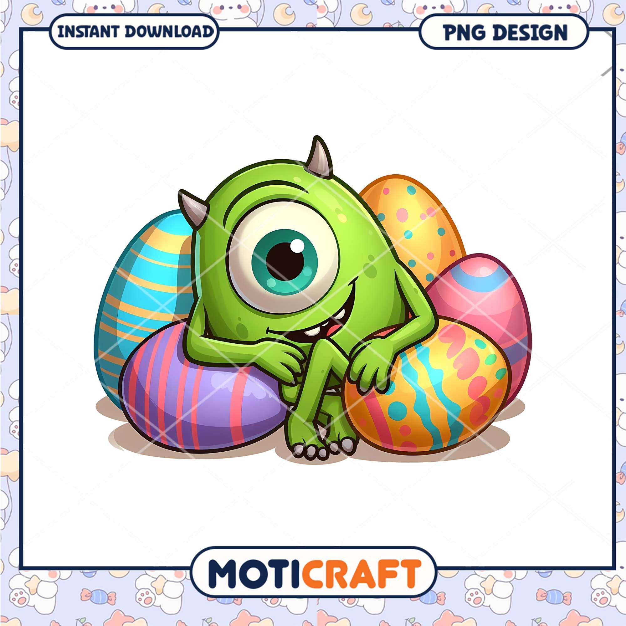 Easter Monster PNG Design Instant Download Easter Monster PNG Design Instant Download