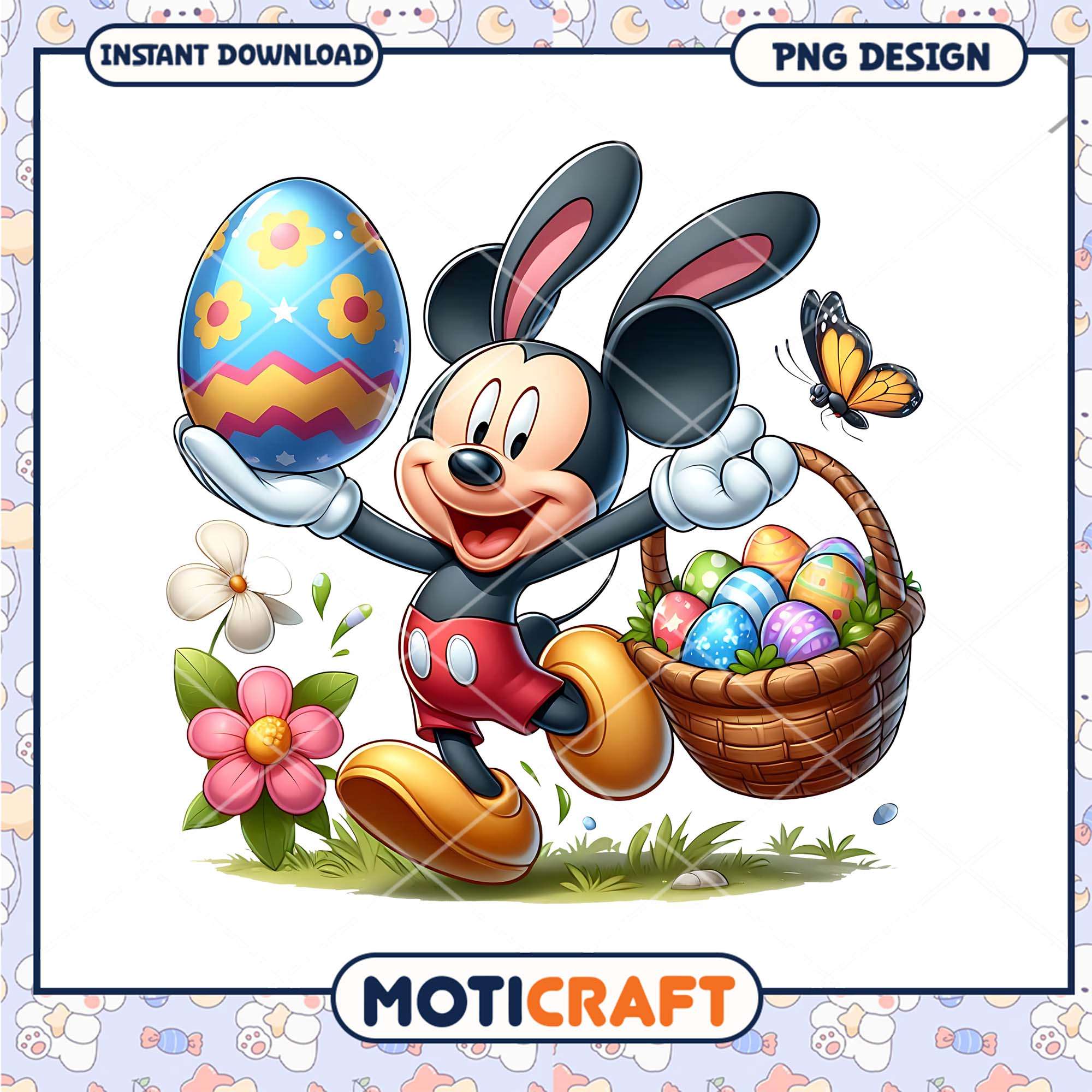 Easter Mickey Mouse PNG Instant Download Easter Mickey Mouse PNG Instant Download