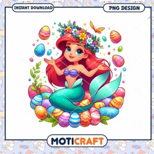 Easter Mermaid PNG Instant Download