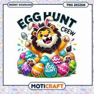 Easter Lion Egg Hunt PNG Design