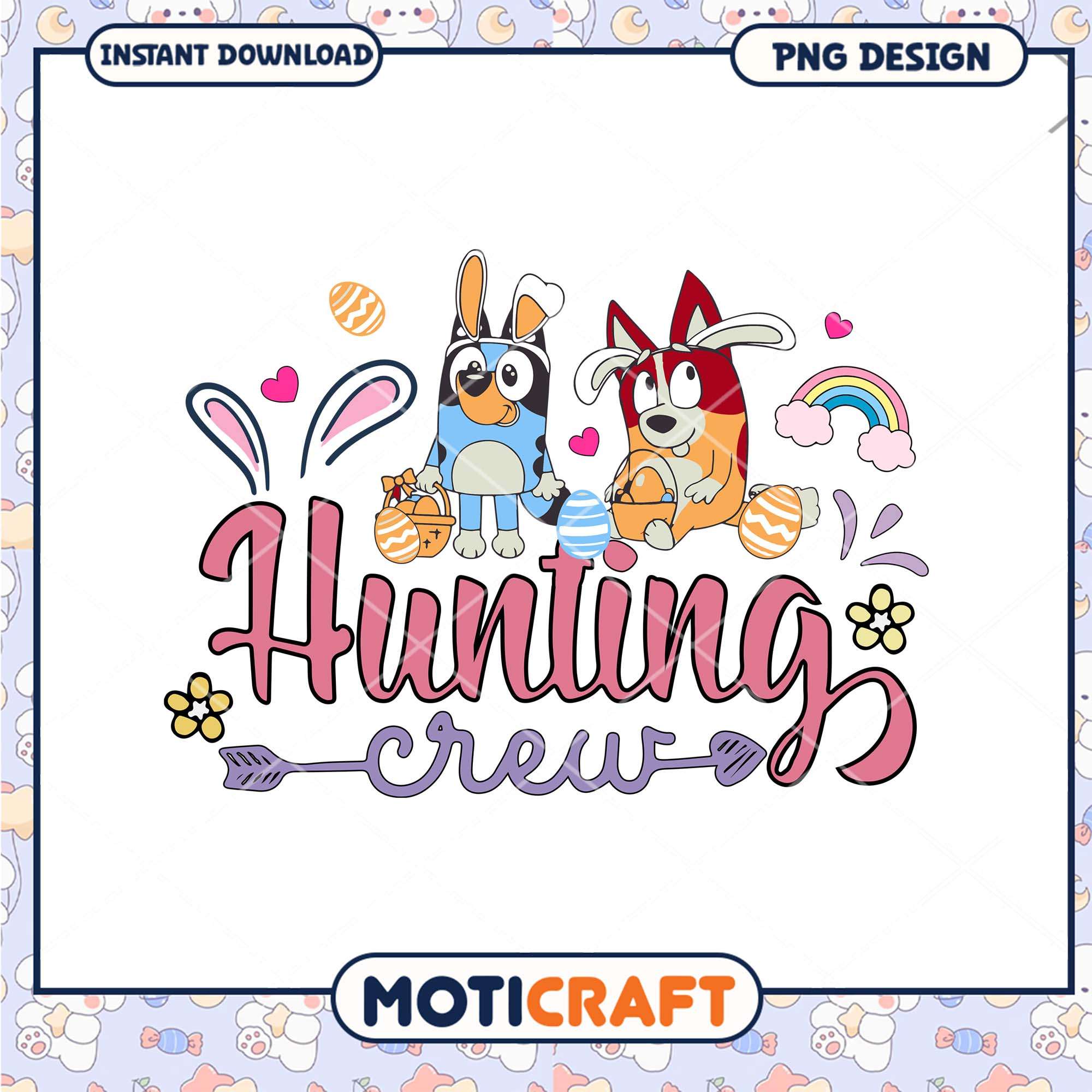 Easter Hunting Crew PNG Design Easter Hunting Crew PNG Design