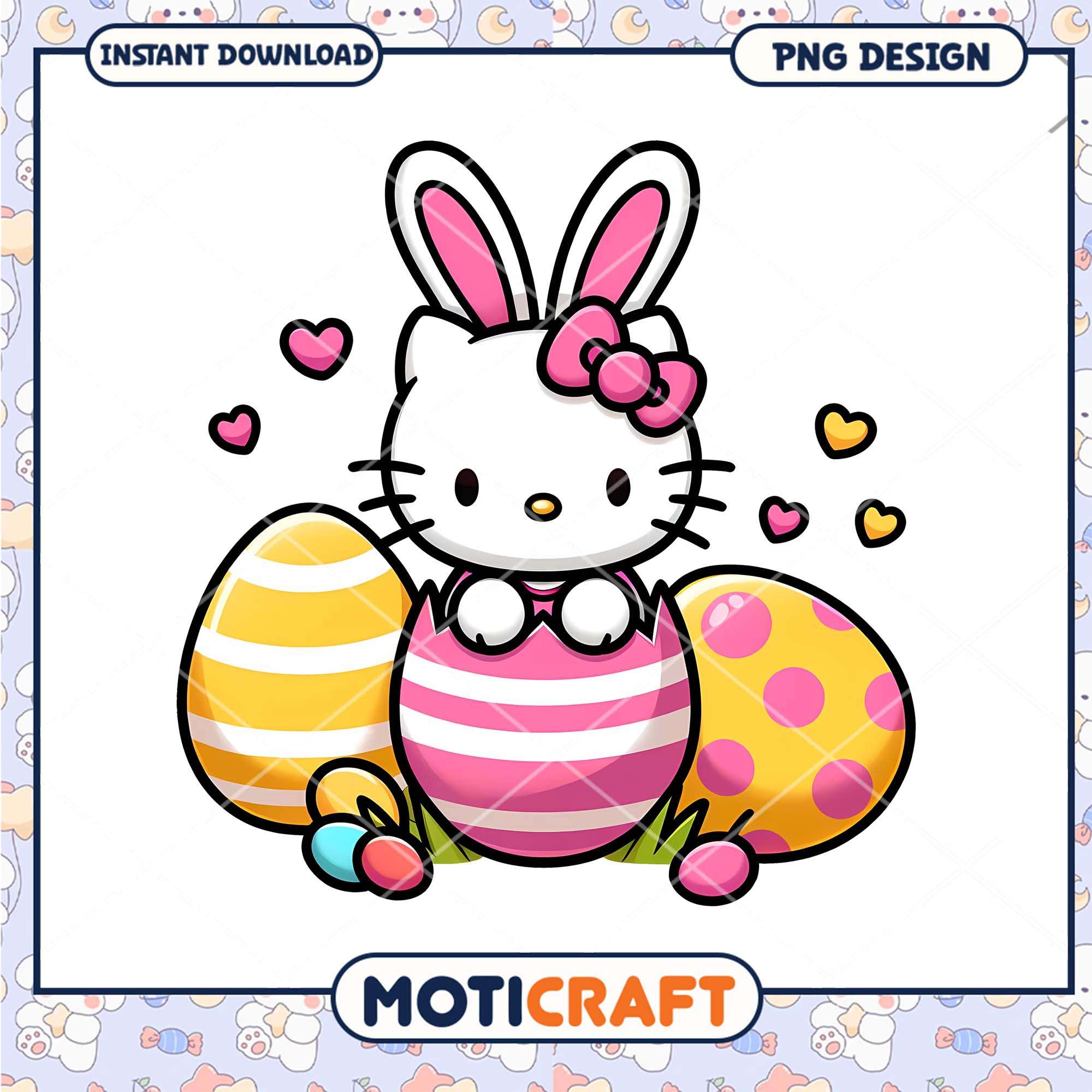 Easter Hello Kitty PNG Instant Download Easter Hello Kitty PNG Instant Download