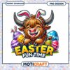 Easter Highland Cow PNG Fun Time 1 Easter Highland Cow PNG Fun Time