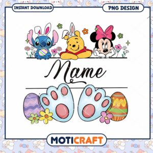 Easter Disney PNG Sublimation Design