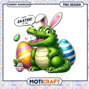 Easter Crocodile PNG Design Download