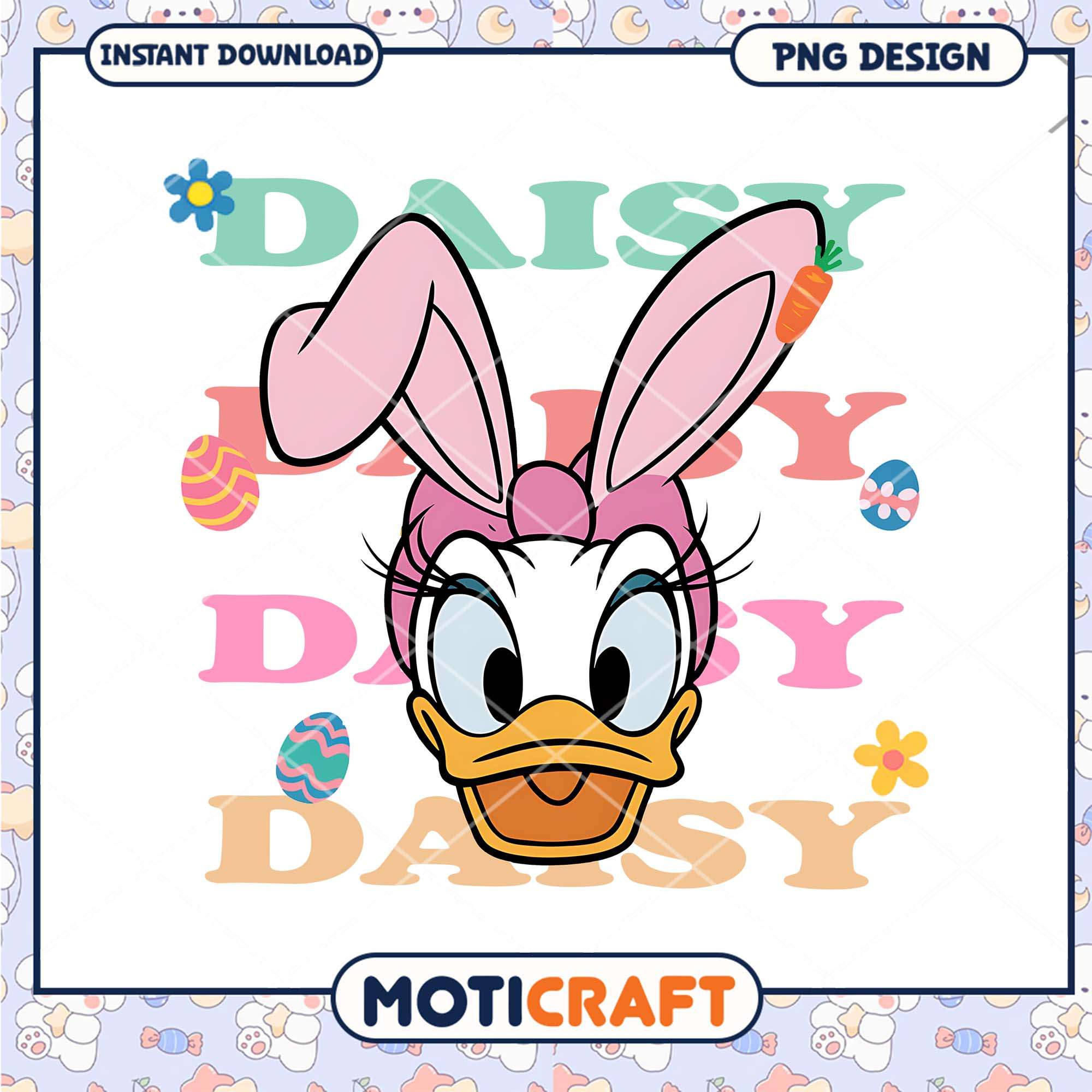 Easter Daisy Duck PNG Design Easter Daisy Duck PNG Design