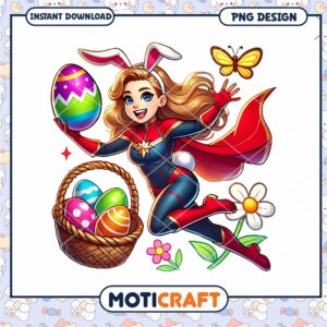 Easter Captain Marvel PNG Design