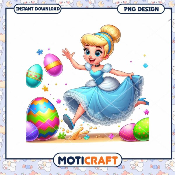 Cinderella Easter PNG Digital Download
